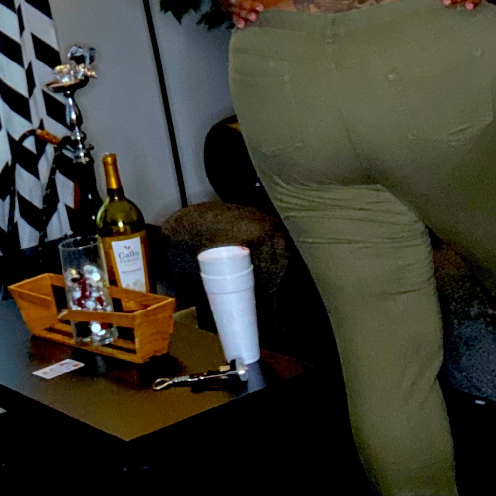 Olive high waist jeans
